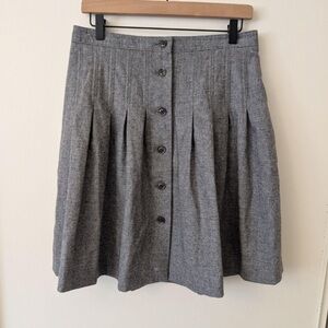 Gray Button-Front Women's Skirt